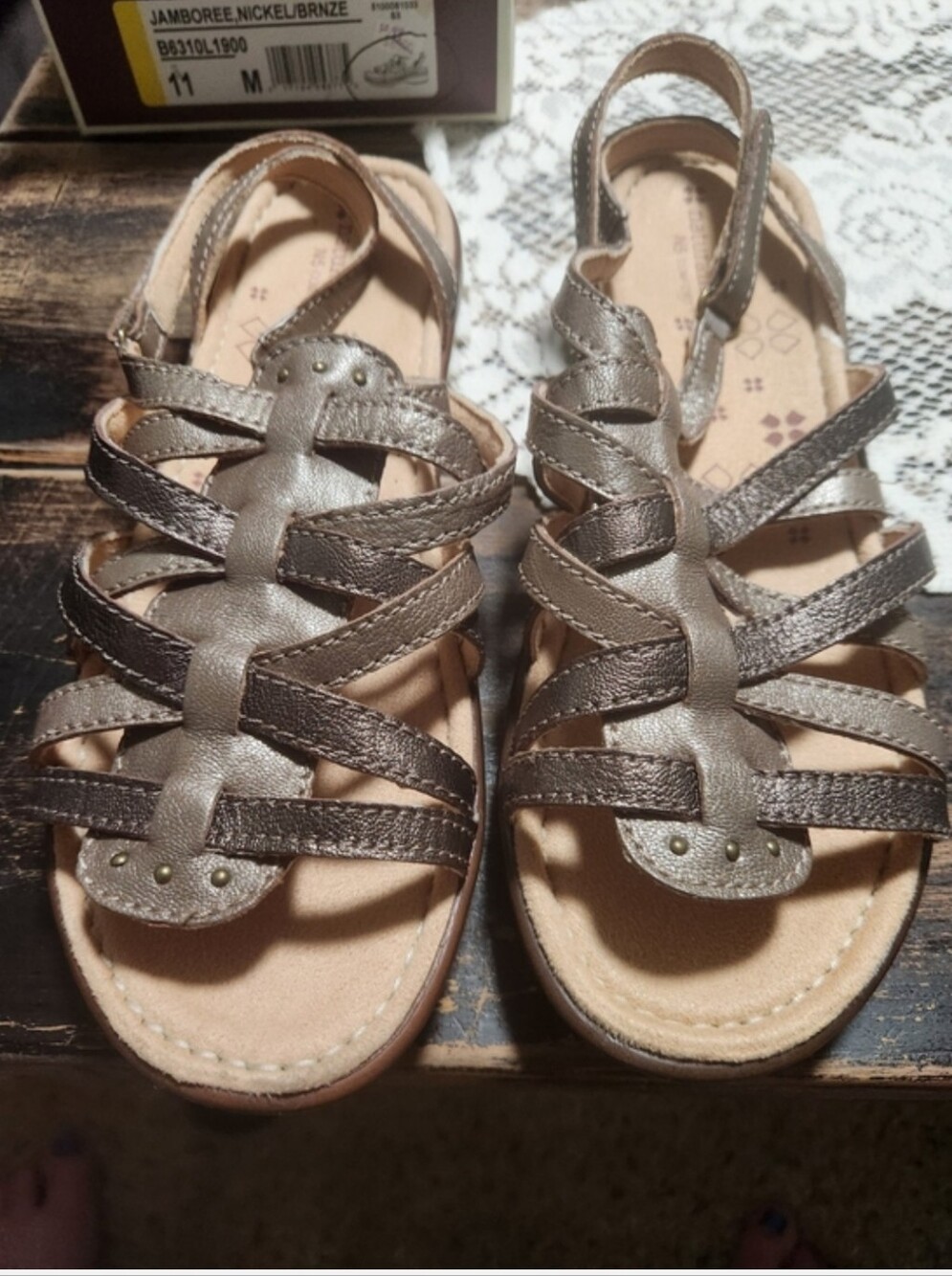 Naturalizer Jamboree Strappy Comfort Sandals Nickel Bronze 11